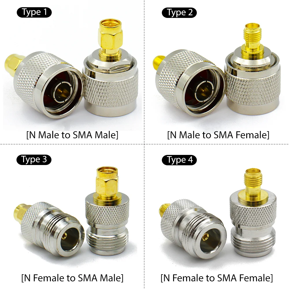 L16 N Male Female To Sma Male Female Straight Connector SMA To N Male Female Test Converter Brass Nickel Plated fast ship