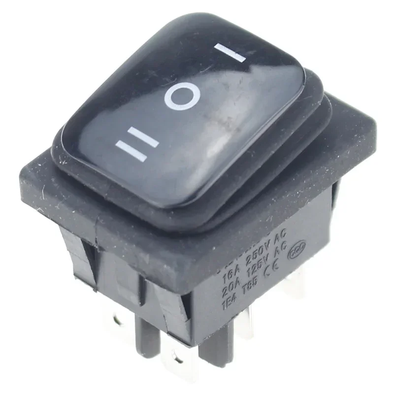 1pcs on off on 12V/220V Heavy Duty 6 pin DPDT IP67 Waterproof Auto Boat Marine Toggle Rocker Switch with LED 12V 220V 27x22mm