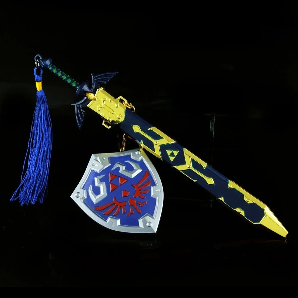 2Pcs The Hyrule Fantasy Weapon Sword Metal Tears of The Kingdom Game Peripheral Toy Samurai Sword Crafts Gift for Boy Collection