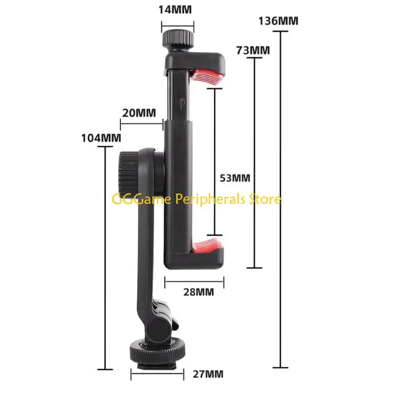 U55B Directional Phone For DSLR Cold Shoe Interfaces Slip Enhanced Grip