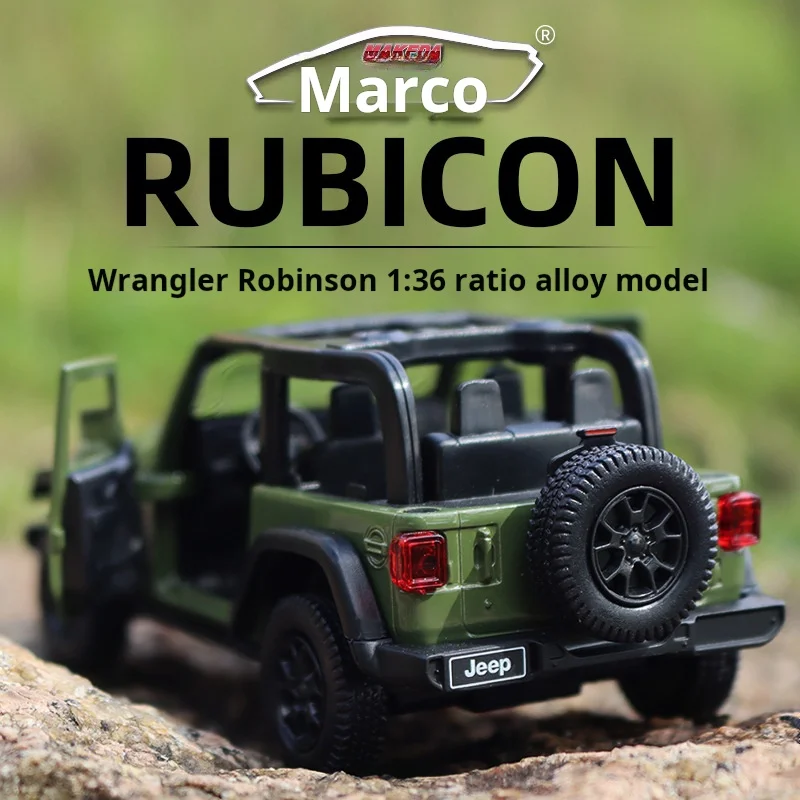 1:36 Scale Jeeps Wrangler Rubicon Alloy Car Model Diecasts Metal Toy Off-road Vehicles Car Model Simulation Collection Kids Gift