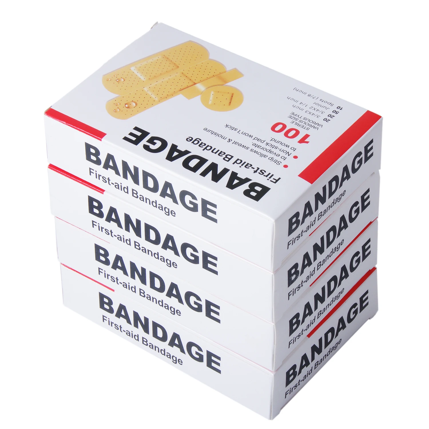 100pcs/4Size Baby Bandage Waterproof Breathable Adhesive Plaster Hemostasis Wound Sticker Dressing Band Aid Banditas Children