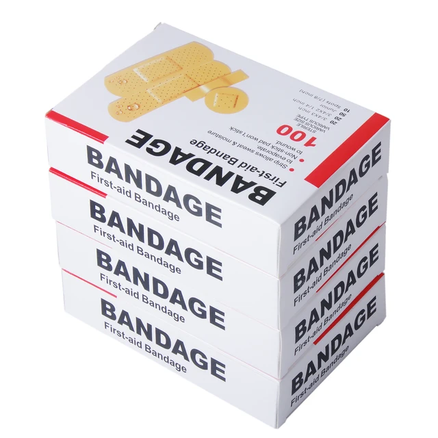 100 sztuk/4 rozmiary Dziecięce plastry wodoodporne oddychające samoprzylepne opatrunki hemostatyczne naklejki na rany opatrunki bandażowe banditas dla dzieci