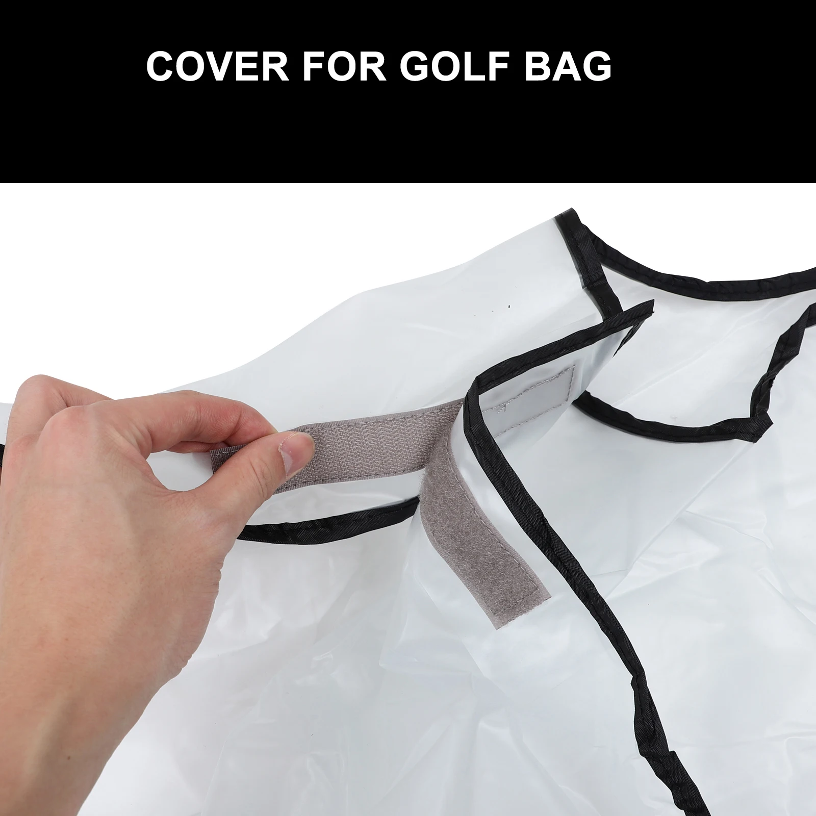 

Golf Bag Rain Cover Waterproof Dustproof Zipper Plastic Portable Protector for Luggage Travel Clear Raincoat Cover