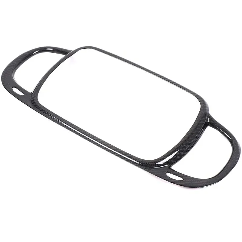 Panel de salida de aire de CA de Control Central de coche de fibra de carbono Real, cubierta de marco embellecedora para Fiat 500 2021-2023, accesorios interiores para coche