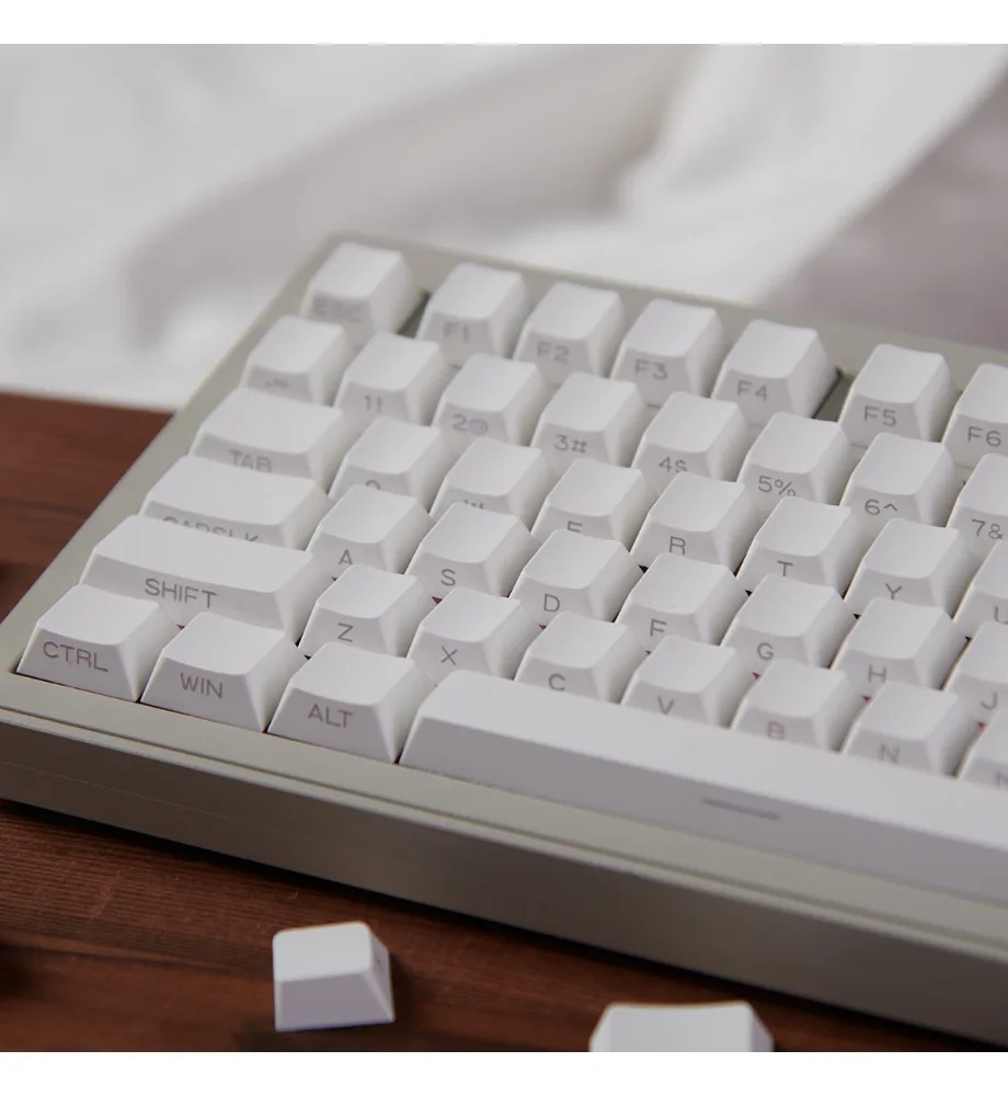 

White side light-transmitting keycap PBT two-color molding Original factory adaptation Wooting and other wireless mechanical