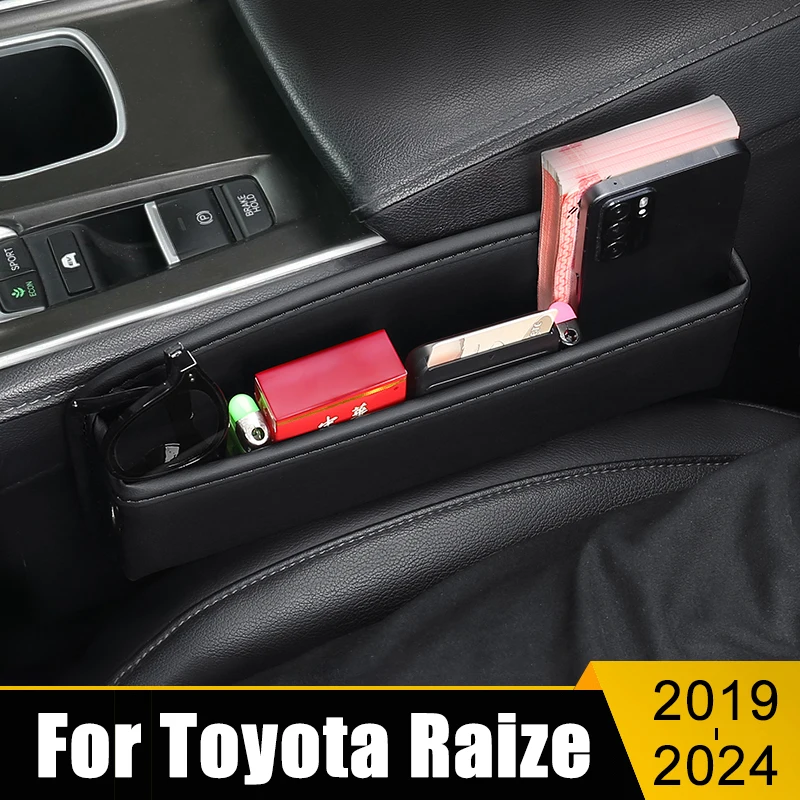 For Toyota Raize 2019 2020 2021 2022 2023 2024 Car Seat Crevice Slot Storage Multi-Functional Box Gap Bag Built-in Cover Case