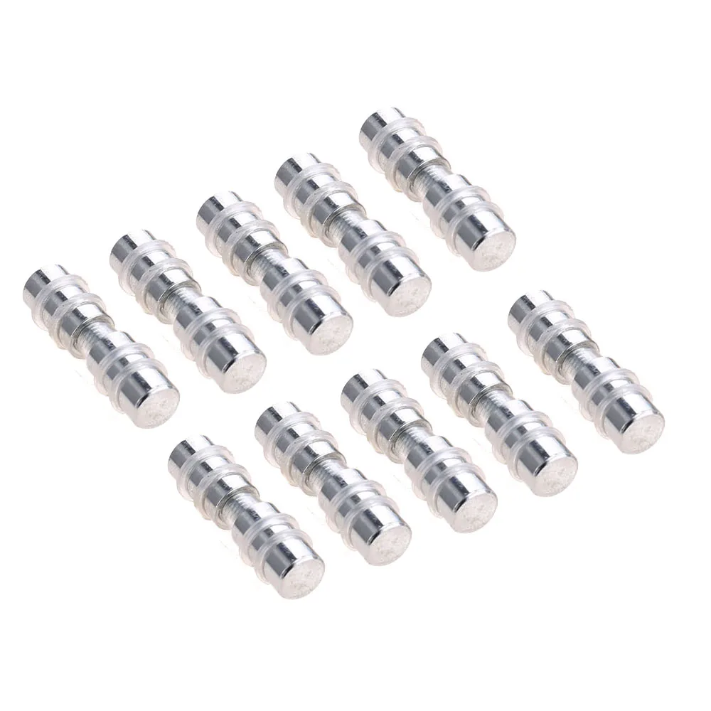 10 Pcs Glass Clamp Shelf Holder Polished Chrome Double Side Glass Clip Shelf Support Brackets Iron 11 x 43mm