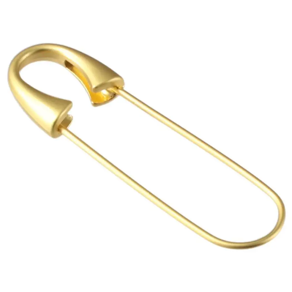 10Pcs DIY Metal Gold Brooches Metal Spring Lock Pin 1.93*0.55inch Gold Heavy Duty Safety Pin Metal Safety Pin Sewing view 3