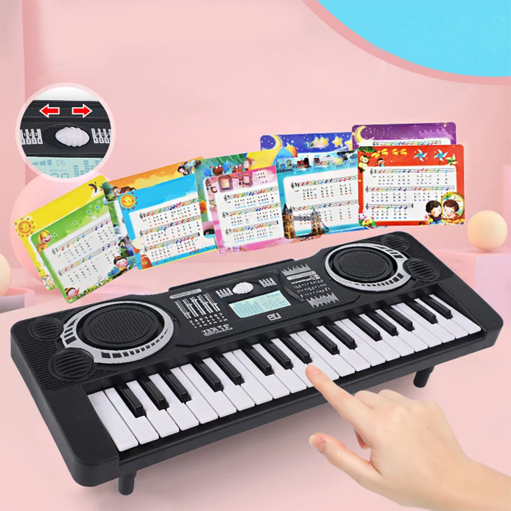 Portable Electronic Piano Keyboard Children Musical Instrument LED Display 37 Keys Digital Piano Keyboard Kids Educational Toy