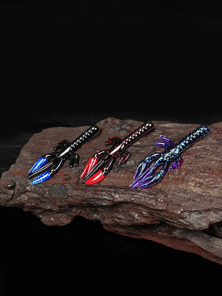 Zoom US المستوردة الطعم الناعم 3 بوصة ليل كريتر الزحف الروبيان نوع الحشرات الطعم إغراء الطعم وهمية، باس البحر