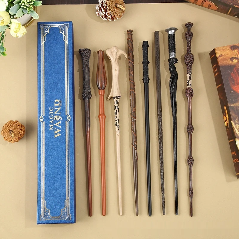 Varita mágica de Harry Potter, accesorios de cosplay, varios estilos para adultos, disfraz de Halloween, Navidad, decoración, accesorio