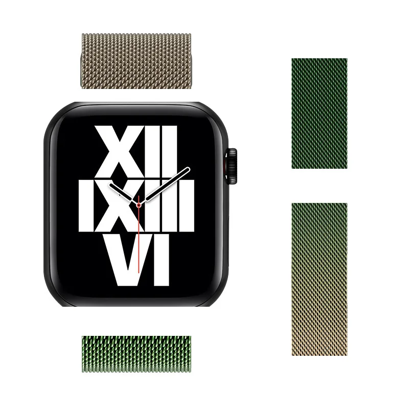 Applicable for apple Watch's magnetic clasp stainless steel strap with a cool and stylish woven design