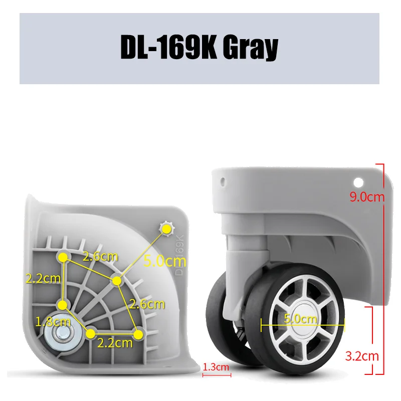 Suitable For Remem DL-169K Universal Wheel Replacement Suitcase Smooth Silent Shock Absorbing Wheel Accessories Wheels Casters