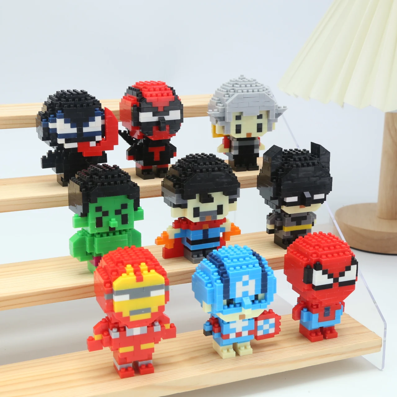 Blocs de construction Disney Mini Connectini, figurine de particules, modèle d'assemblage mobile, Puzzle de dessin animé, jouets de personnages pour cadeaux d'anniversaire