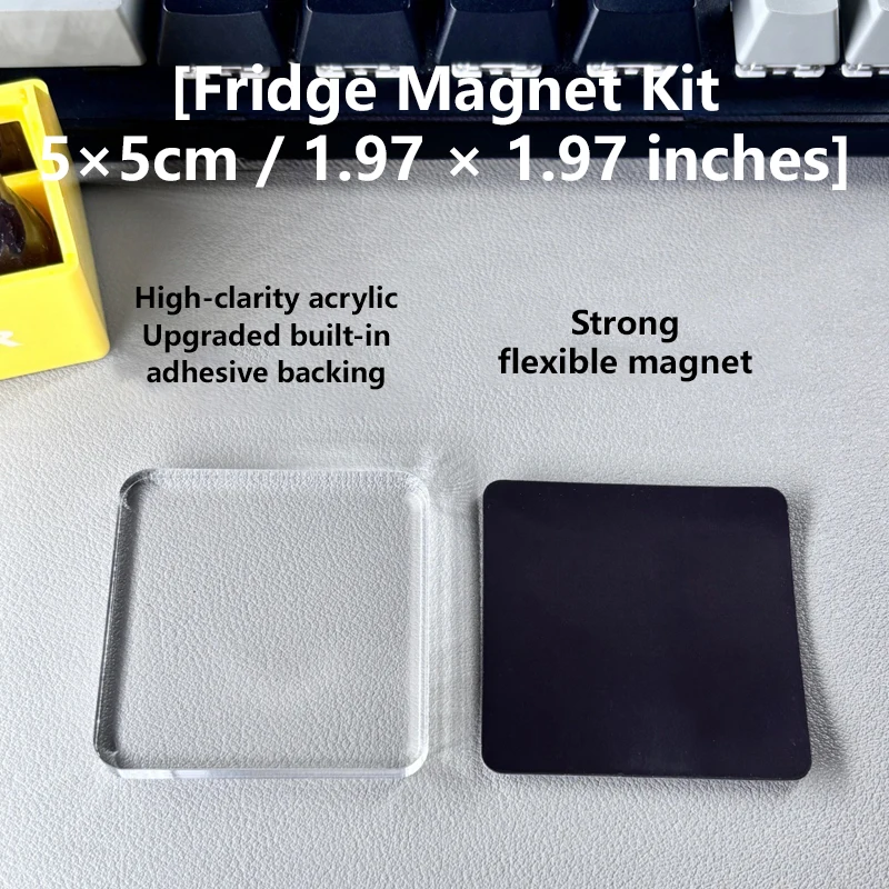 DIY Acryl-Kühlschrankmagnet-Set 9-50 Stück 5x3cm Rechteckige Blanko-Magnete Benutzerdefiniertes Foto Heimdekoration Handgemachtes Bastelset – Detail 11