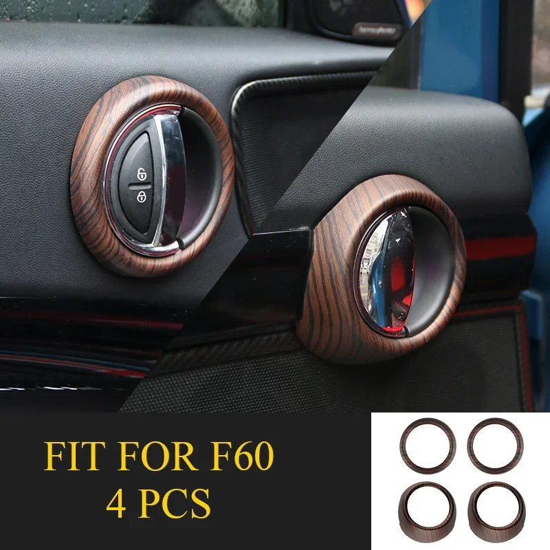 Internal Door Handle Carbon Fiber Decorative Outer Sticker Cover Hous ing For M Coope r Coutry F 60 Hatchback Accessories