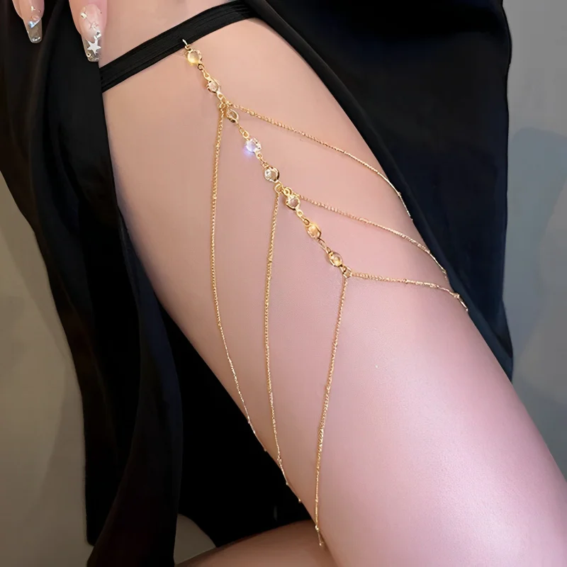 Bohemia Multi Layer Tassel Leg Chain for Women Fashion Sexy Metal Bodychain Beach Thigh Leg Chain Jewelry Festival Accessories