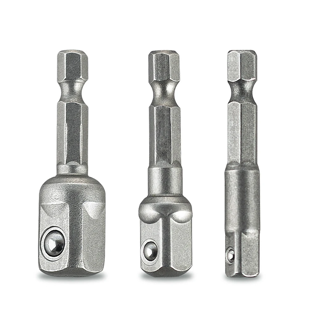 Socket Adapter Set For Square Head Drill Impact Driver - 1/4