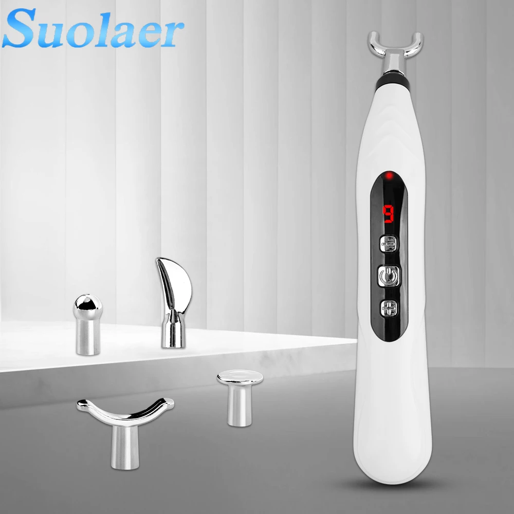 

5 Heads Rechargeable Acupuncture Pen Electric Muscle Pain Relief Relaxing Massage Pen Laser Energy Therapy Health Care Tools