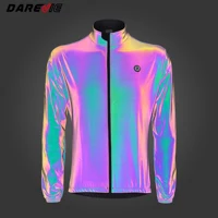DAREVIE Chaqueta de ciclismo reflectante para hombre y mujer, cortavientos impermeable a prueba de viento, Invierno