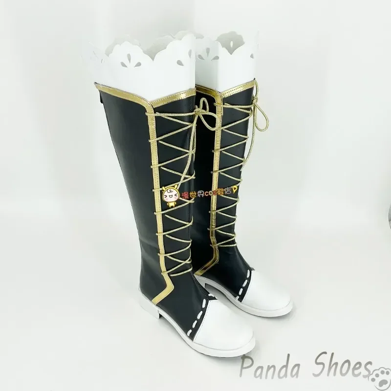 รองเท้าคอสเพลย์ของอายาเสะ เอลี เอริ จากอนิเมะ ลิฟ ไลฟ์ รองเท้าบูทสีน้ำเงิน คอสเพลย์ตัวละครเอลลี่ เอลิชิกะ จากอนิเมะ คิคิ เอ สำหรับงานคอนเวนชั่นและฮาโลวีน