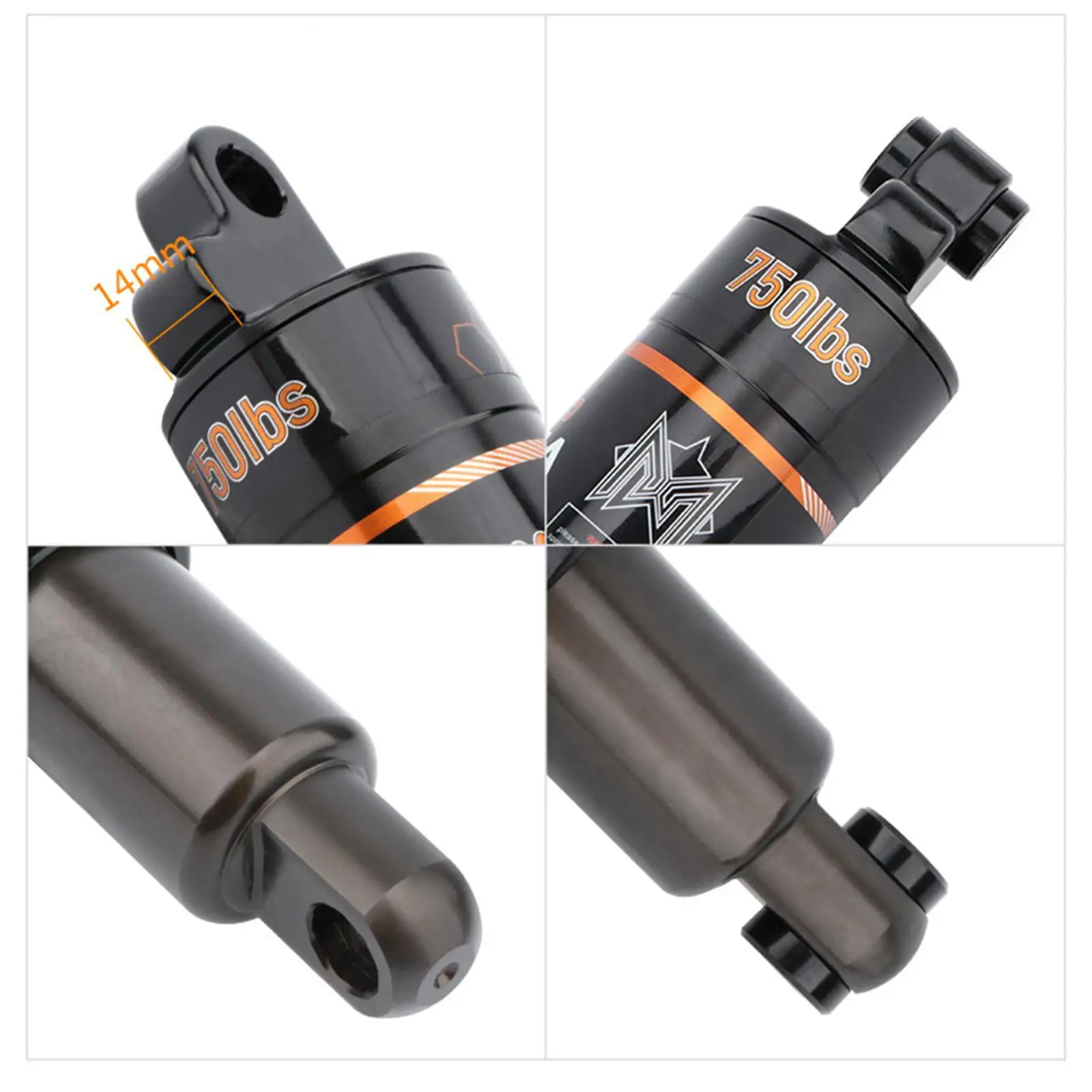 

Bike Air Rear Shock Rear Oil Spring Absorber MTB Cycling Parts 150mm 1000lbs