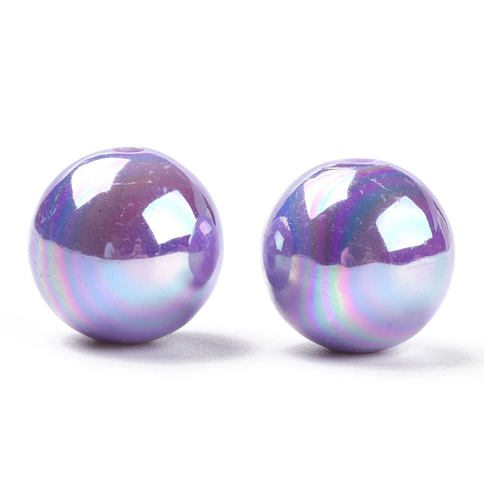 PandaHall 100 Stück 20mm Acryl-Kristallperlen Runde Abstandhalterperlen AB-Farbe Bastelperlen für Halsketten Armbänder Schmuckherstellung – Detail 4