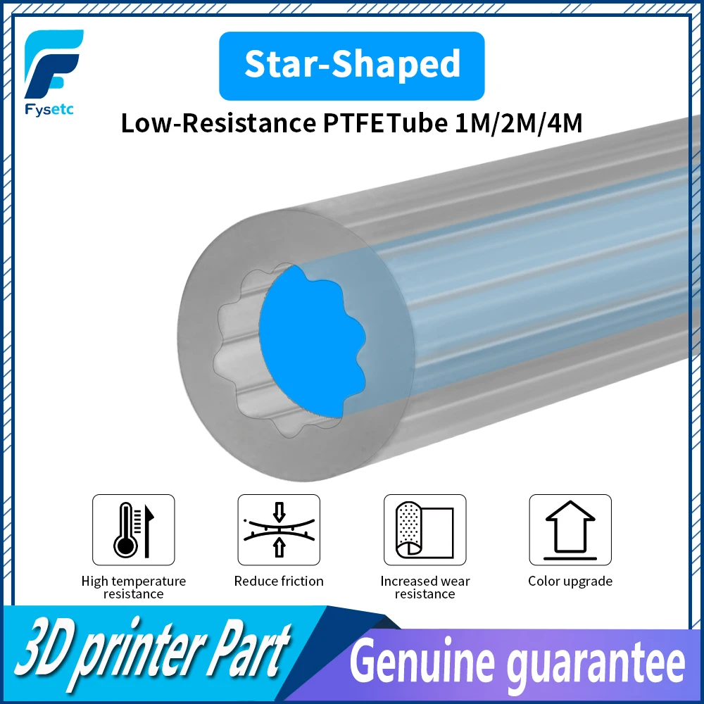 

Low-Resistance PTFE Tube High Temperature Resistance And White/Gray/Purple/Blue Color For 3D Printer Parts