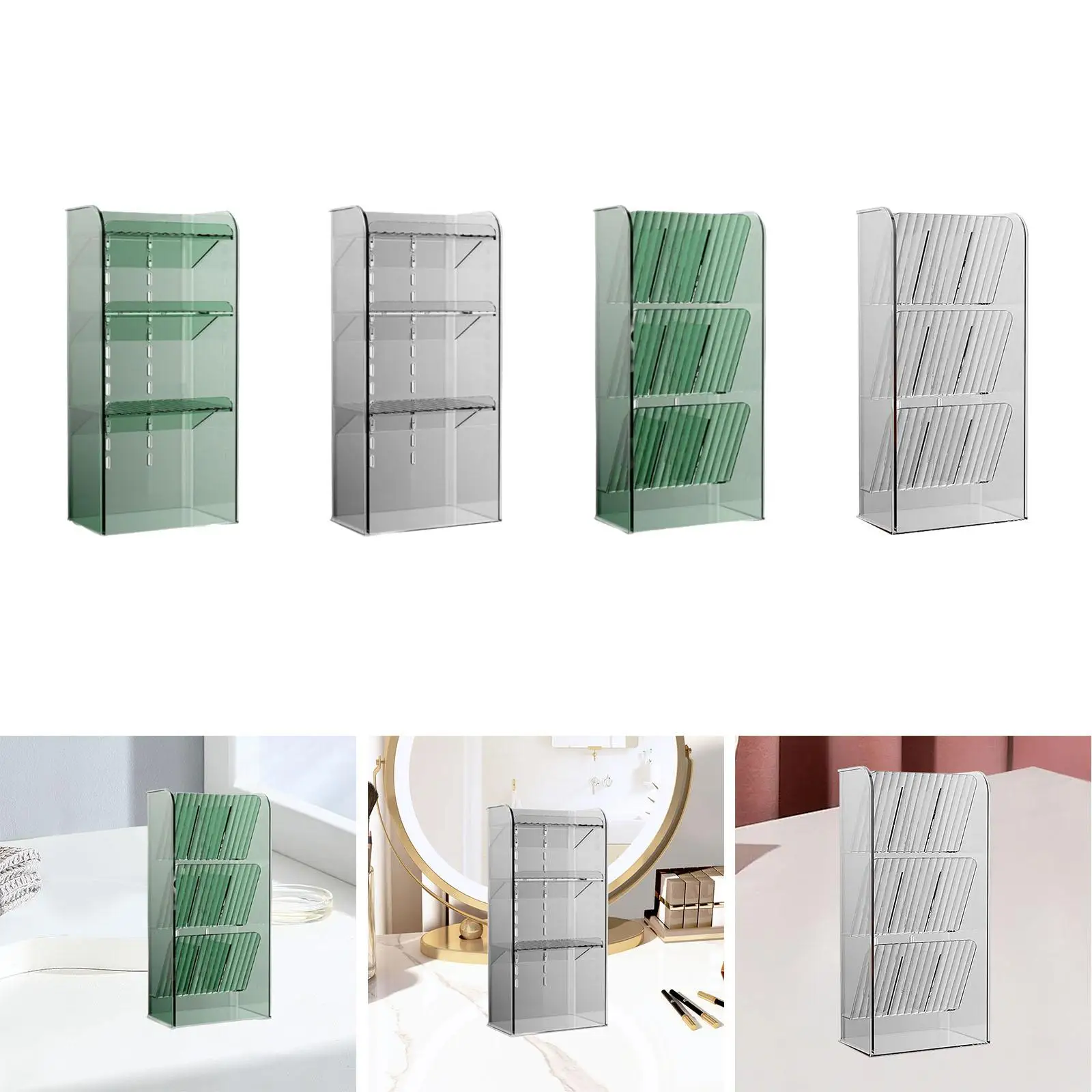 Cosmetics Organizer Stand Detachable Spice Rack Organizer for Bedroom Vanity