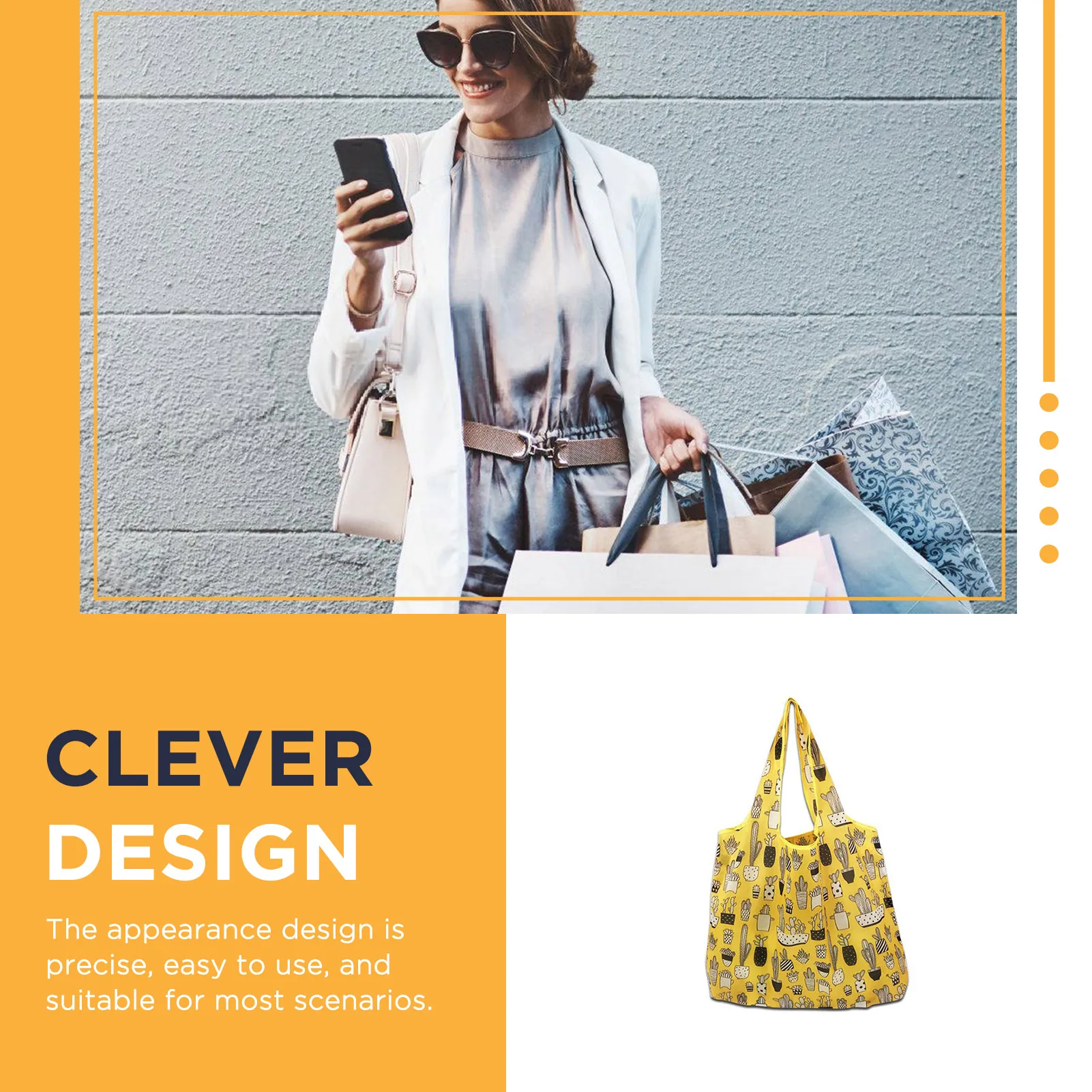 Nylon Shopping Bag for Supermarket Grocery Women's Reusable Foldable Tote Waterproof Portable Eco-Friendly Shoulder Bag Durable