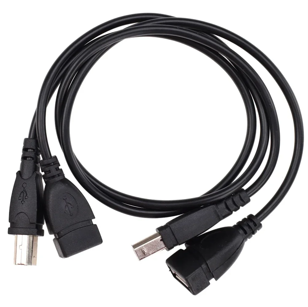 300pcs 50cm Black USB A Female to B Male Adapter Cord Cable for Printer Extender Scanner Connection Line