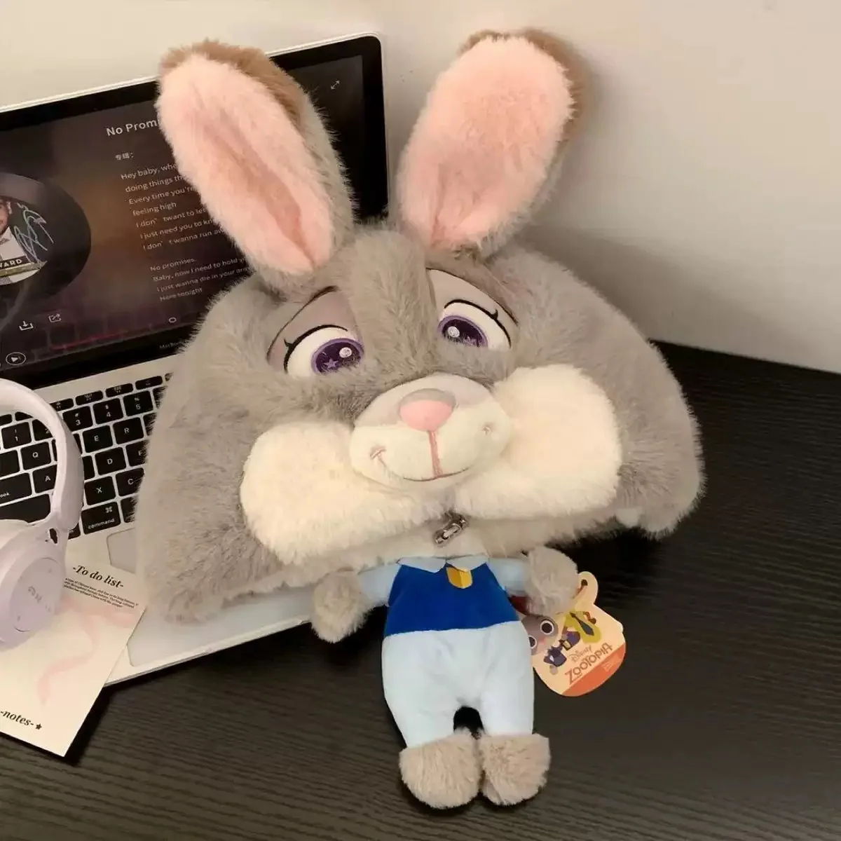 قبعة شتوية من القطيفة من Disney Zootopia بتصميم مريح على شكل حيوانات للبالغين والأطفال (Judy، Nick)