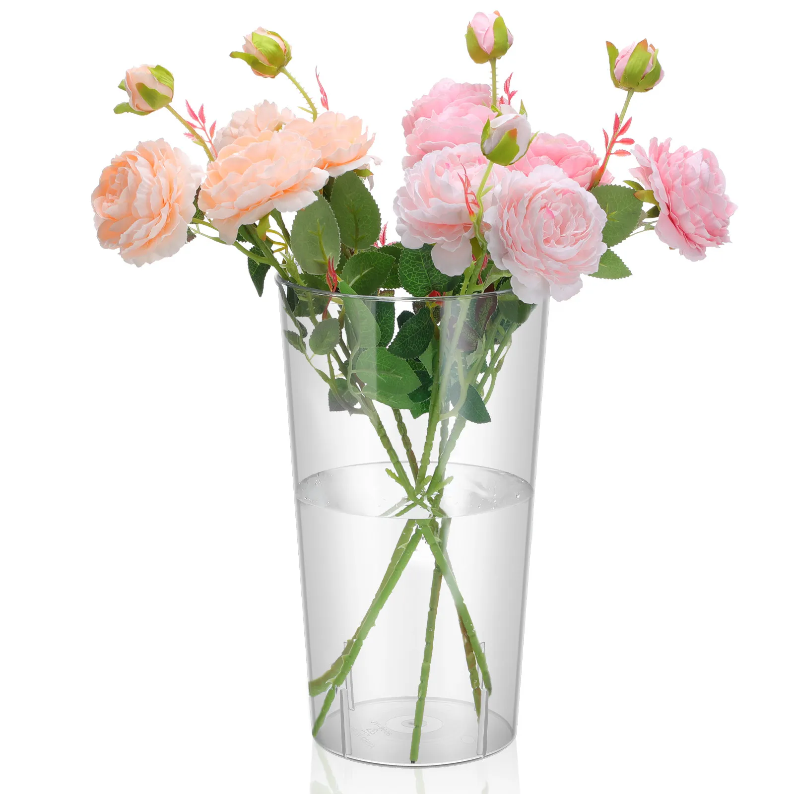 

Large Acrylic Flower Vase Transparent Modern Design for Home Office Living Room Decorative Centerpiece Floral Arrangement Bucket