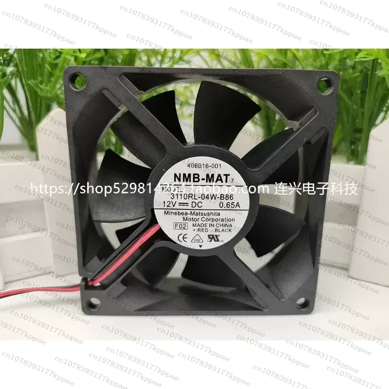1PCS for NMB 3110RL-04W-B86 8CM 12V 0.65A 4-Wire PWM Temperature Control Chassis Cooling Fan