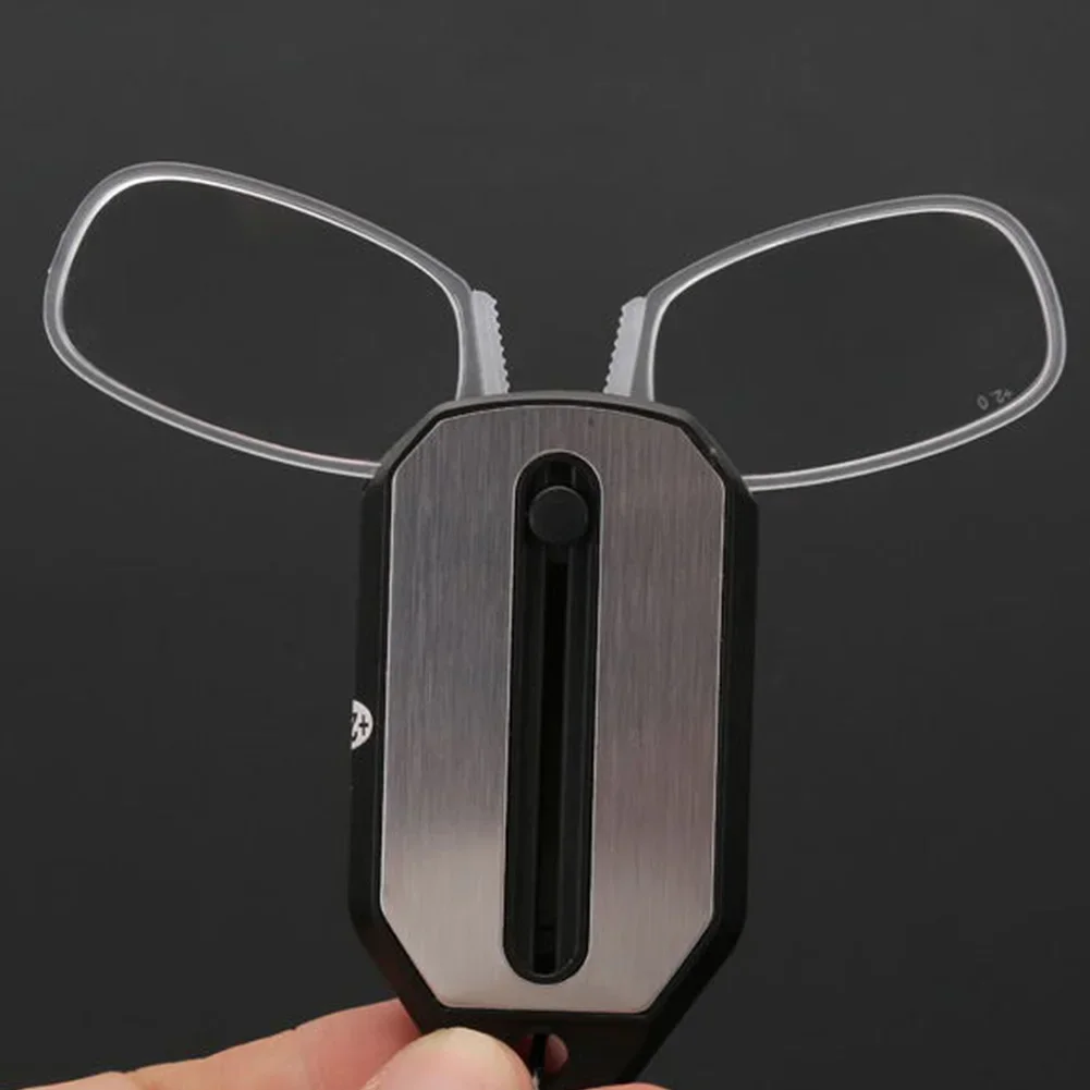 Nase Clip-on Lesebrille Falten Beinlose Ultraleicht Schlüsselbund Brille Männer Frauen Mini Tragbare Presbyopie Brille +1,0 Bis +4,0 – Detail 3
