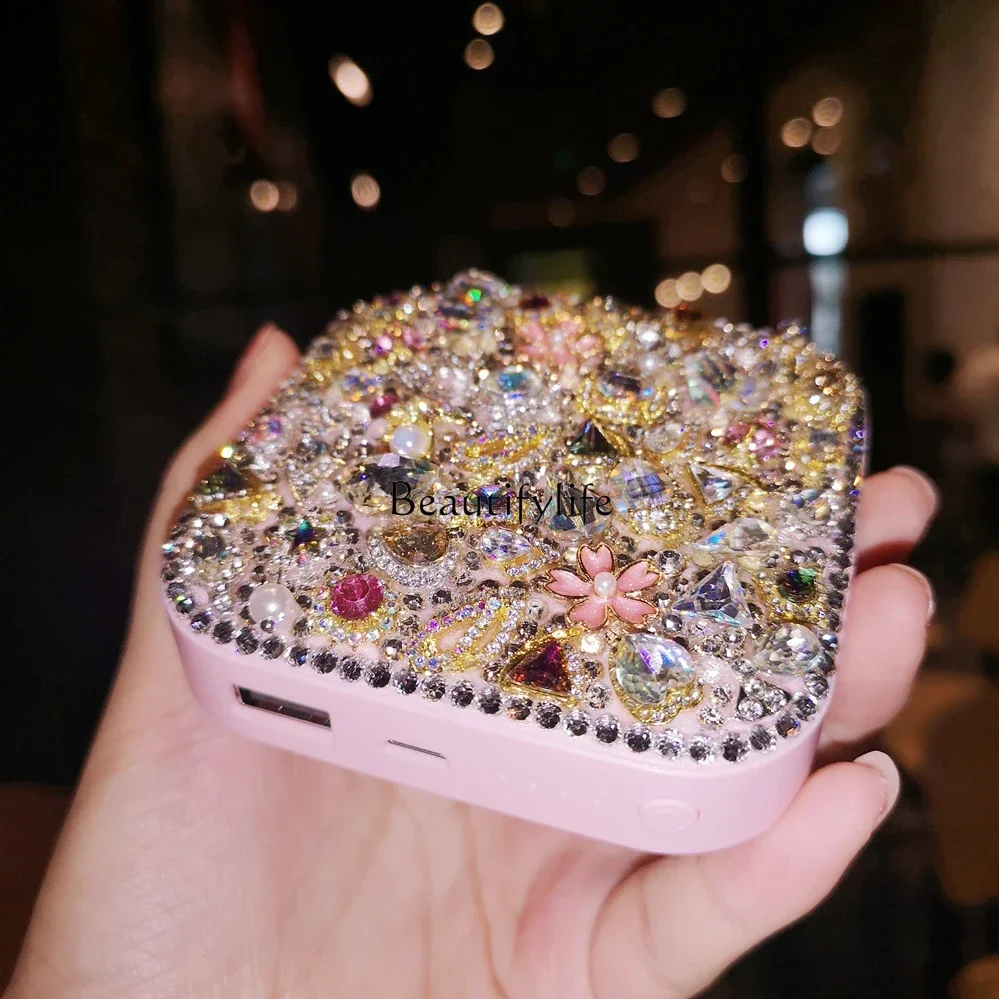 Universal Luxury Rhinestone Large Capacity Small Portable Mini Power Bank