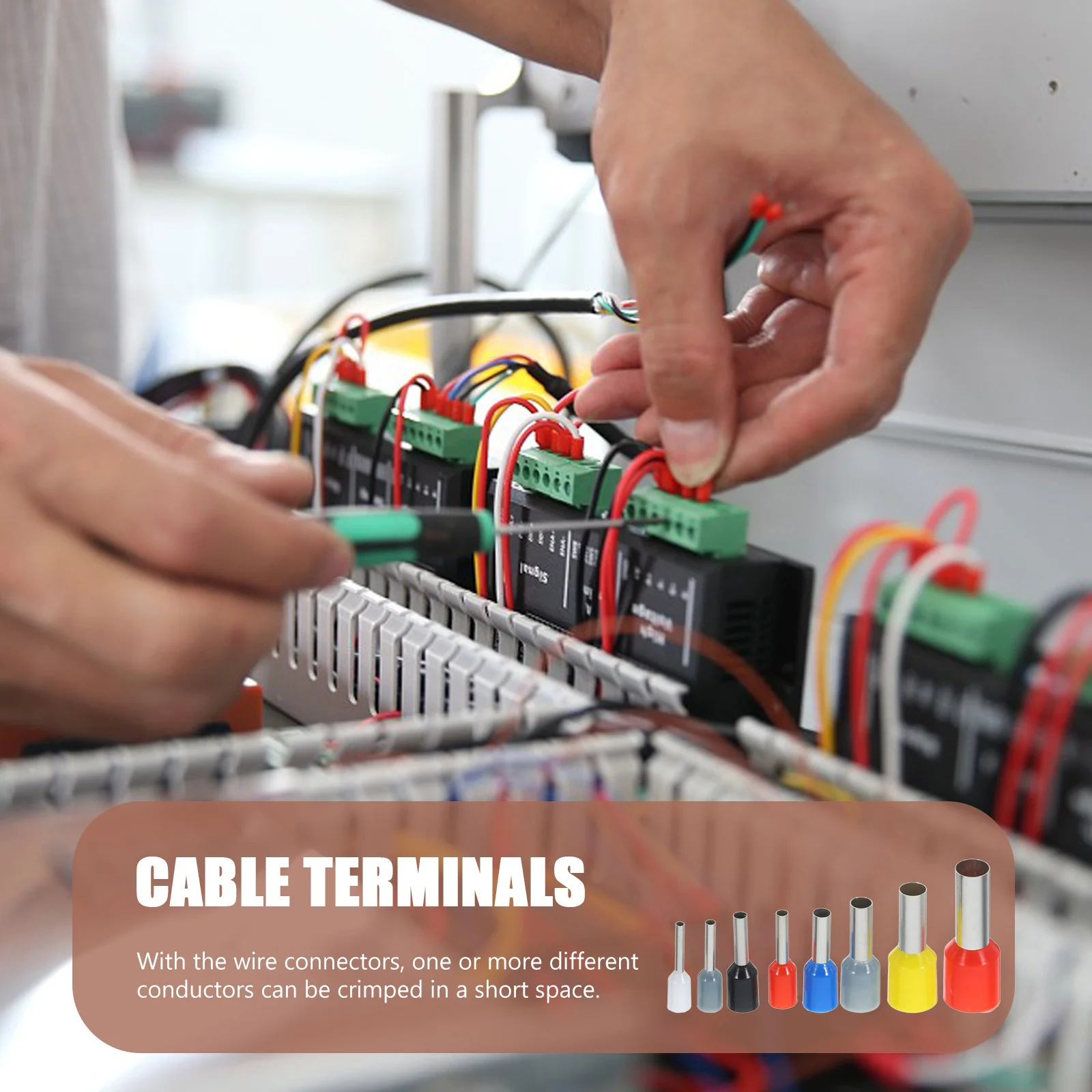 

1200pcs Ferrule Connectors Wire Terminals Electrical Wire Connector Kit Pvc Zinc Alloy Quick Wiring Large Capacity For Home