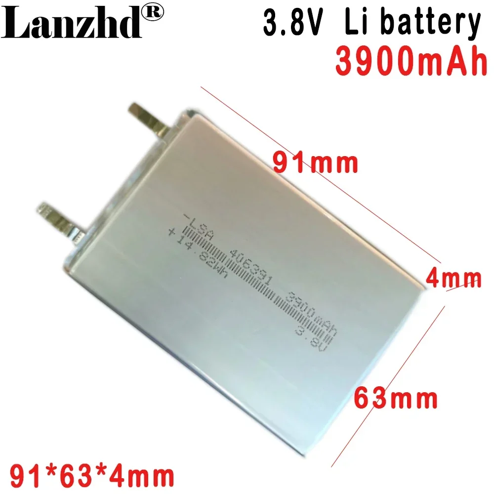 

406391 3.7V Li Polymer Lithium Battery 3600MAH Suitable for mobile phone built-in power laptop 91*63*4mm