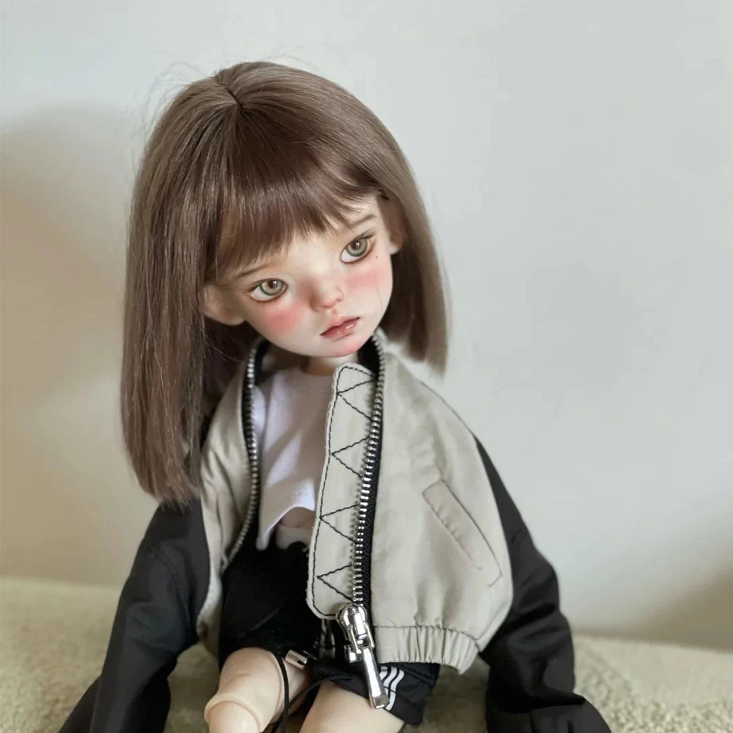 Bjd 인형 1/6 Anne Art Doll 빈티지 아메리칸 스타일 통통한 뺨이 있는 츠스네레 레이디 |   레진 의복 없는 바디 & 헤드 스컬프트 앰버