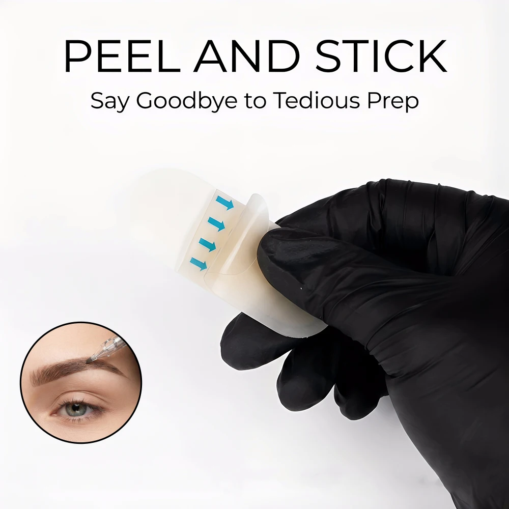 PMU Augenbrauen-Übungsaufkleber, Silikon-Übungspflaster mit echtem Hautgefühl, zum Abziehen und Aufkleben auf die Stirn für Microblading und Permanent Make-up