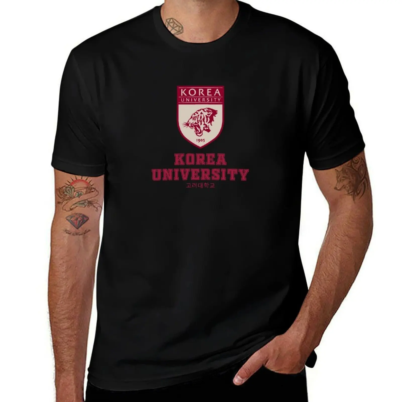 Korea University T-Shirt Soft Stretch Short Sleeve Top