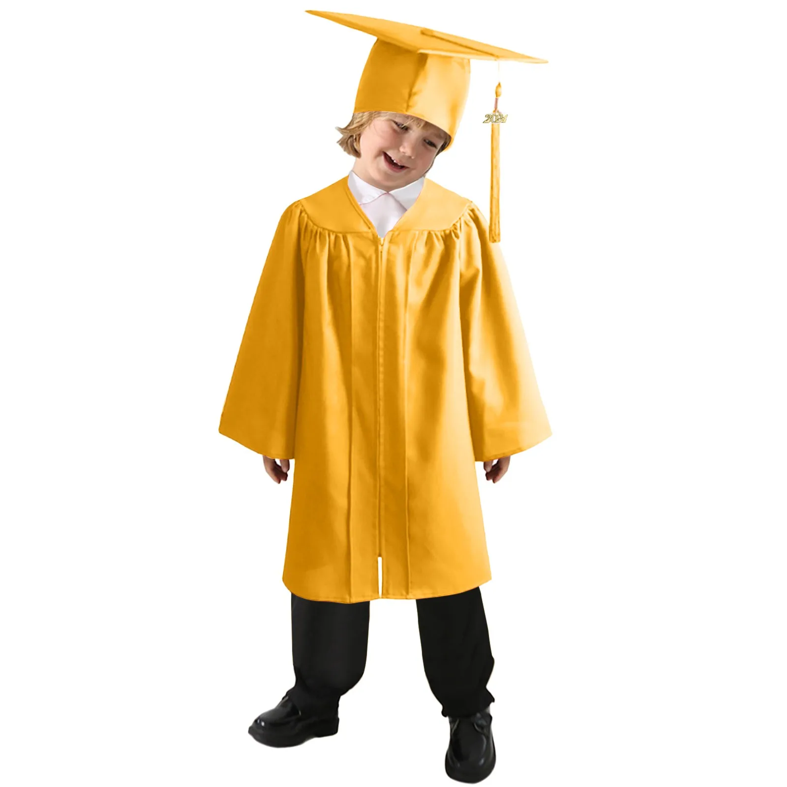 Costume de remise des diplômes pour enfants, vêtements pour tout-petits de la maternelle, robe avec casquette, tenue de festival alth