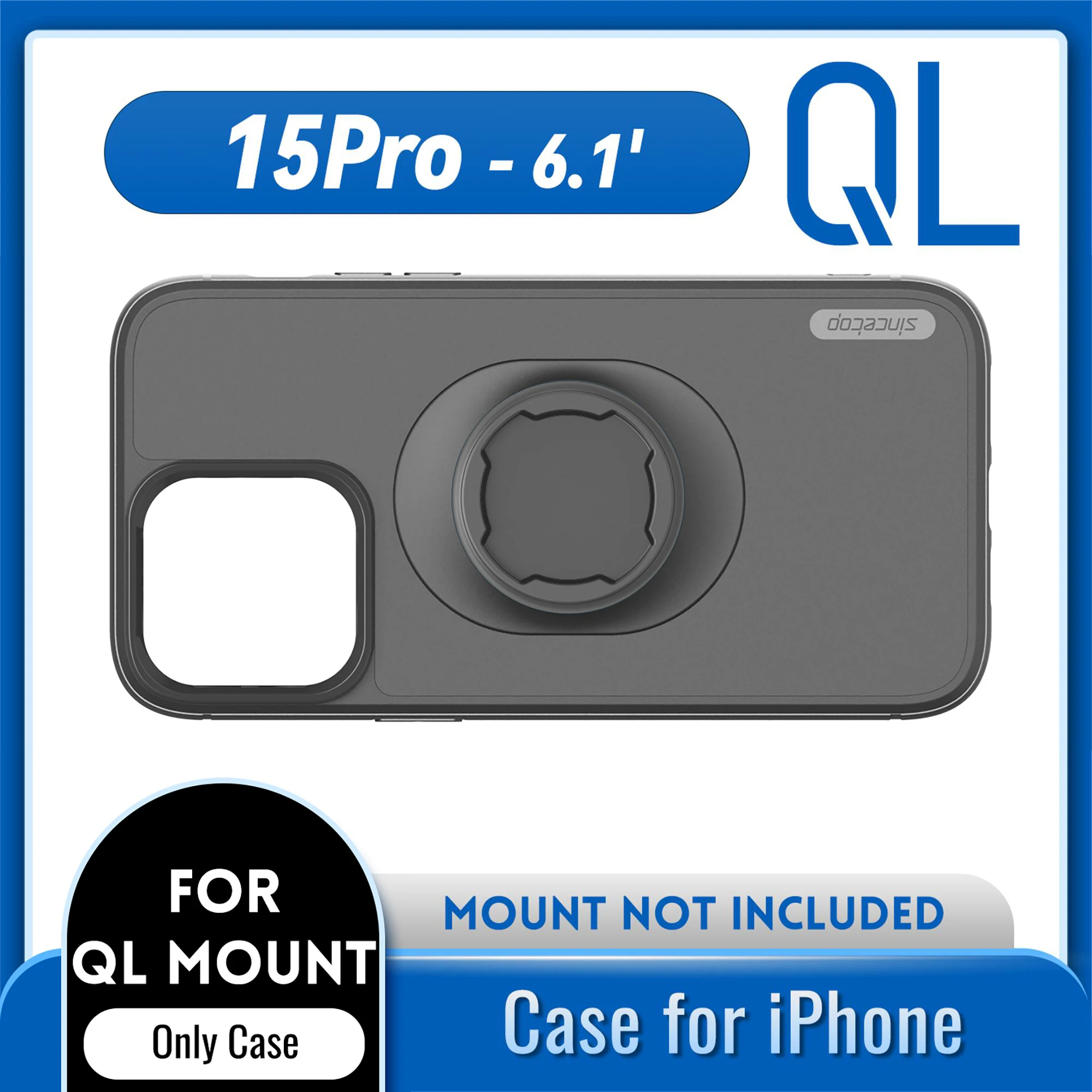 Lock-in Design Case voor iPhone 17/16/15/14/13/12/11/X/8/7 Pro/Plus/Max/Mini/SE voor Quad-stijl Fiets/Motorfiets/Auto Mount Houder
