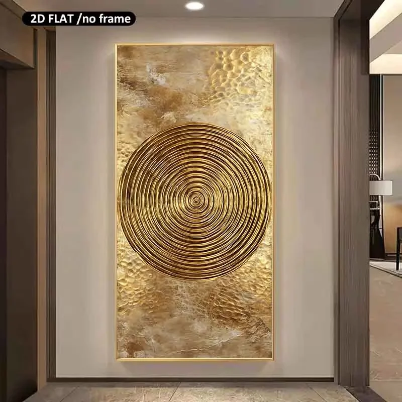 2D Flat, 2D Flat, Frameless Modern Canvas Poster Titled 'Floral Harmony', Measuring 27.55 Inches by 55.11 Inches (70 Cm by 140 C