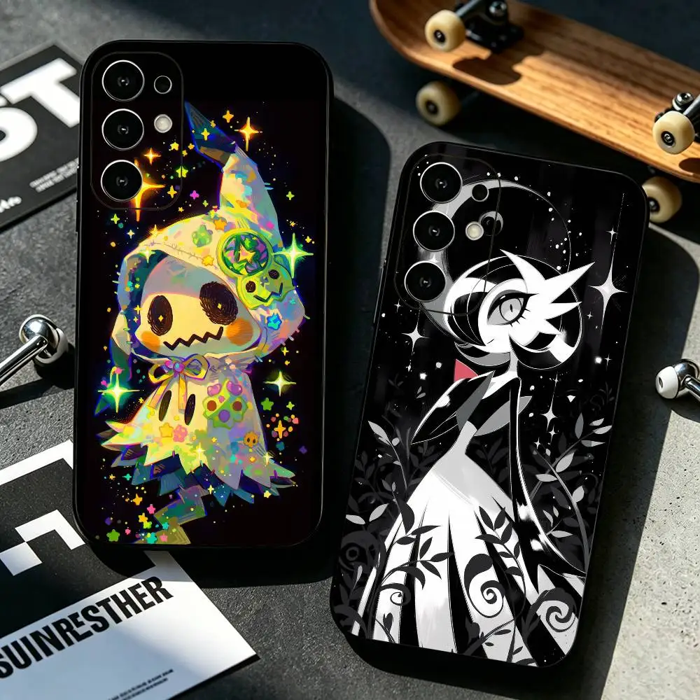 Funda de teléfono con diseño de Gardevoir Pokemons para Samsung S25,S24,S21,S22,S23,S30,Ultra,S20,Plus,Fe,Lite,Note,10, color negro