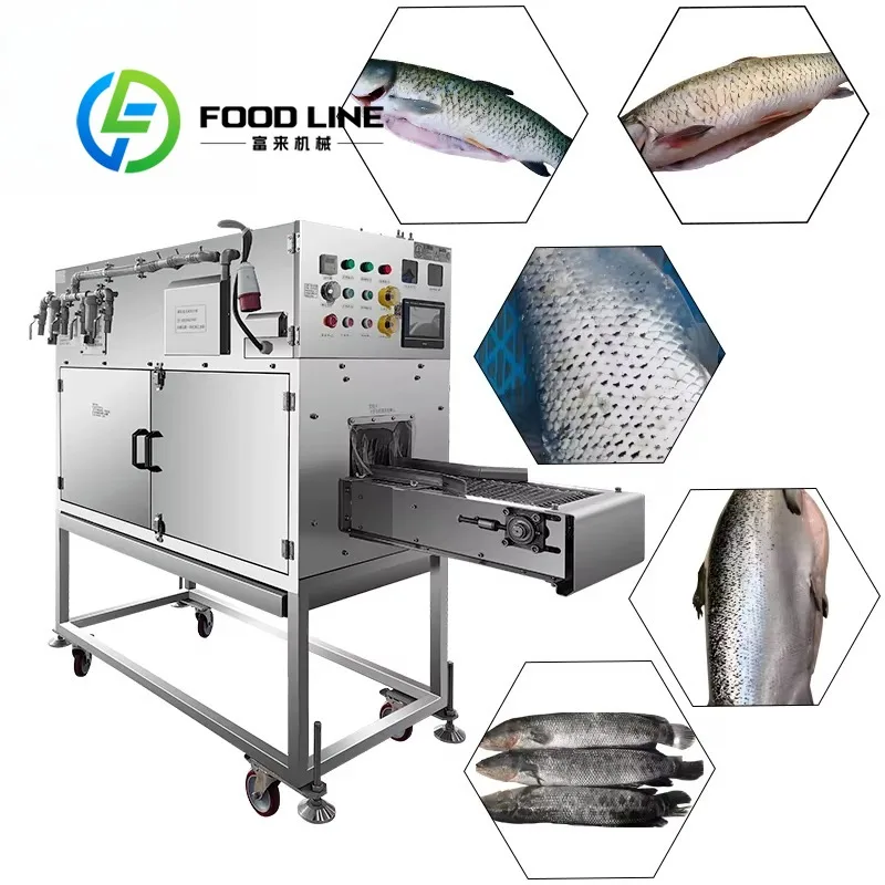 

Commercial High-efficiency High-output Automatic Fish Cleaning Machine Automatic Fish Remover Processing Equipment with Scraper
