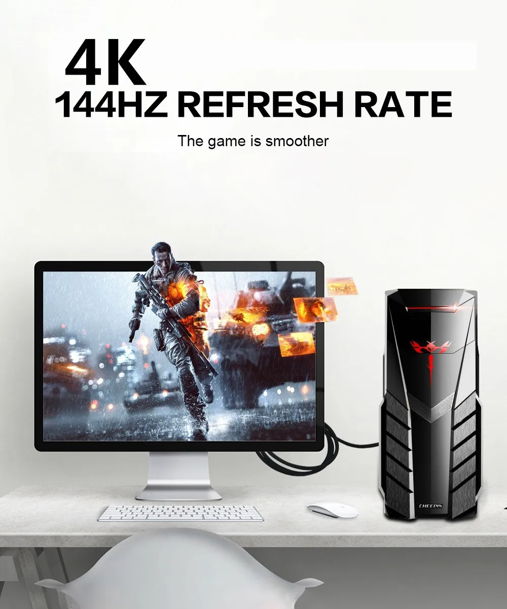 DisplayPort 1.4 Cavo 8K 4K 144Hz 165Hz DP Display Port Cavo Adattatore Per Video PC Del Computer Portatile TV DP 1.4 1.2 Display Port 1.2 Cavo