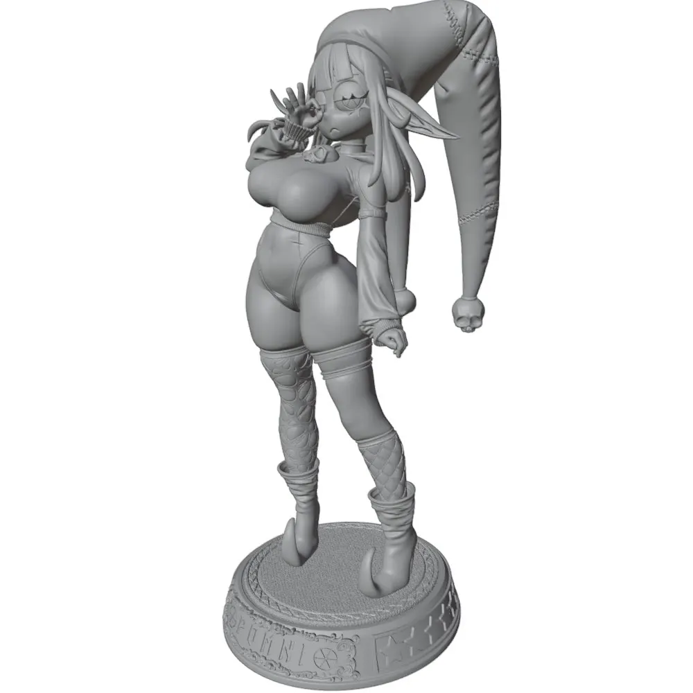1/24 Room Decoration Anime Character Statue GK Miniature 3D Printed Gray Model Figurine DIY Doll Model Unassembled And Unpainted view 3