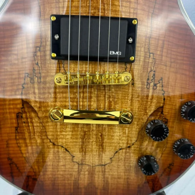 39-inch Map-Style Electric Guitar, 6-String, Rosewood Fingerboard, Mahogany Body, Gold Hardware view 3
